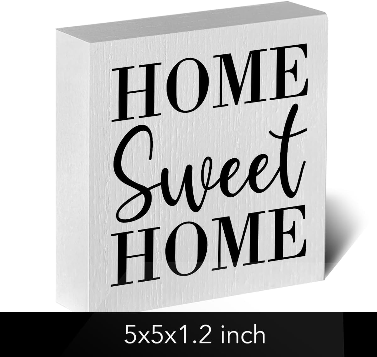 Home Sweet Home Artwork Wood Box Sign Rustic Wood Block Plaque 5 X 5