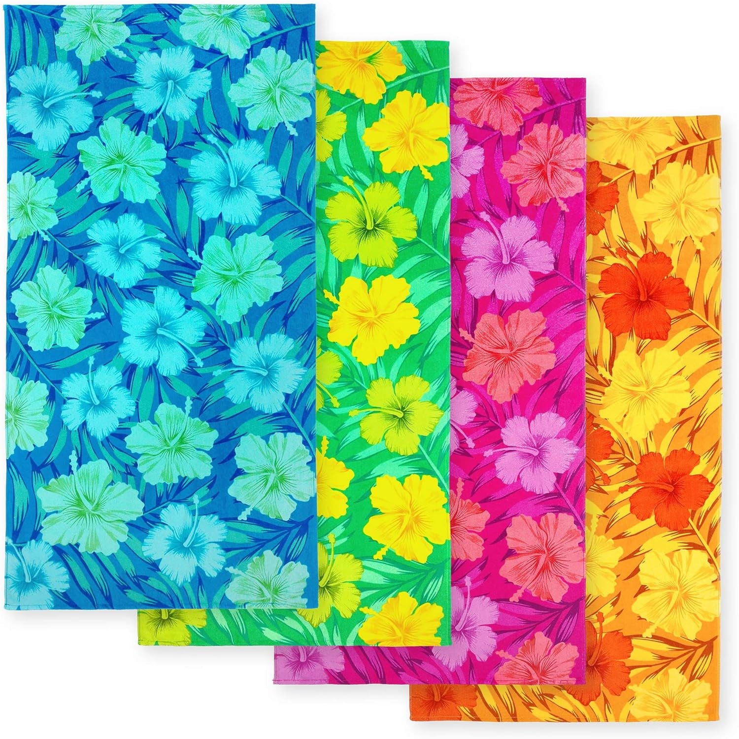 100% Cotton | 30" X 60" | Colorful Soft & Absorbent Pool Towels