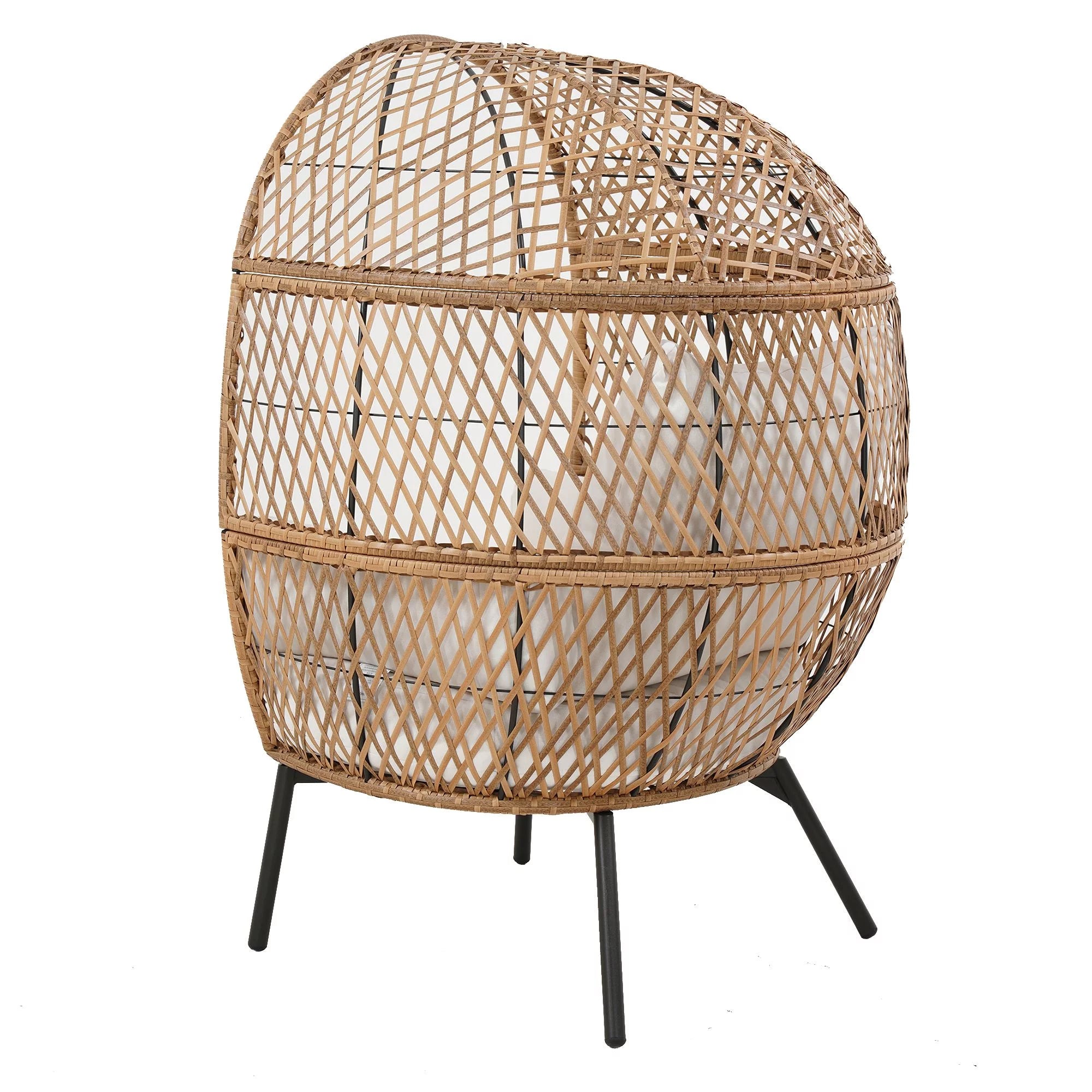 Ventura Boho Stationary Outdoor Wicker Egg Chair. Outdoor Egg Chair for Patio or Terrace.