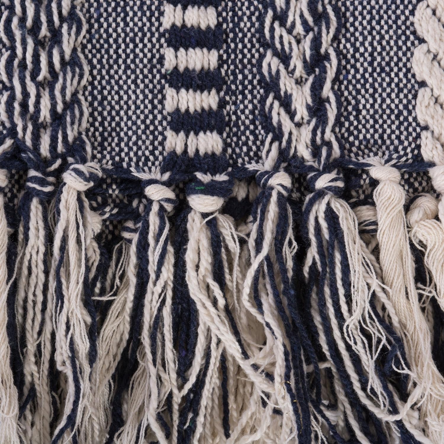 Braided Striped Decorative Throw Blanket, 50X60, Navy and Other Colors  Available