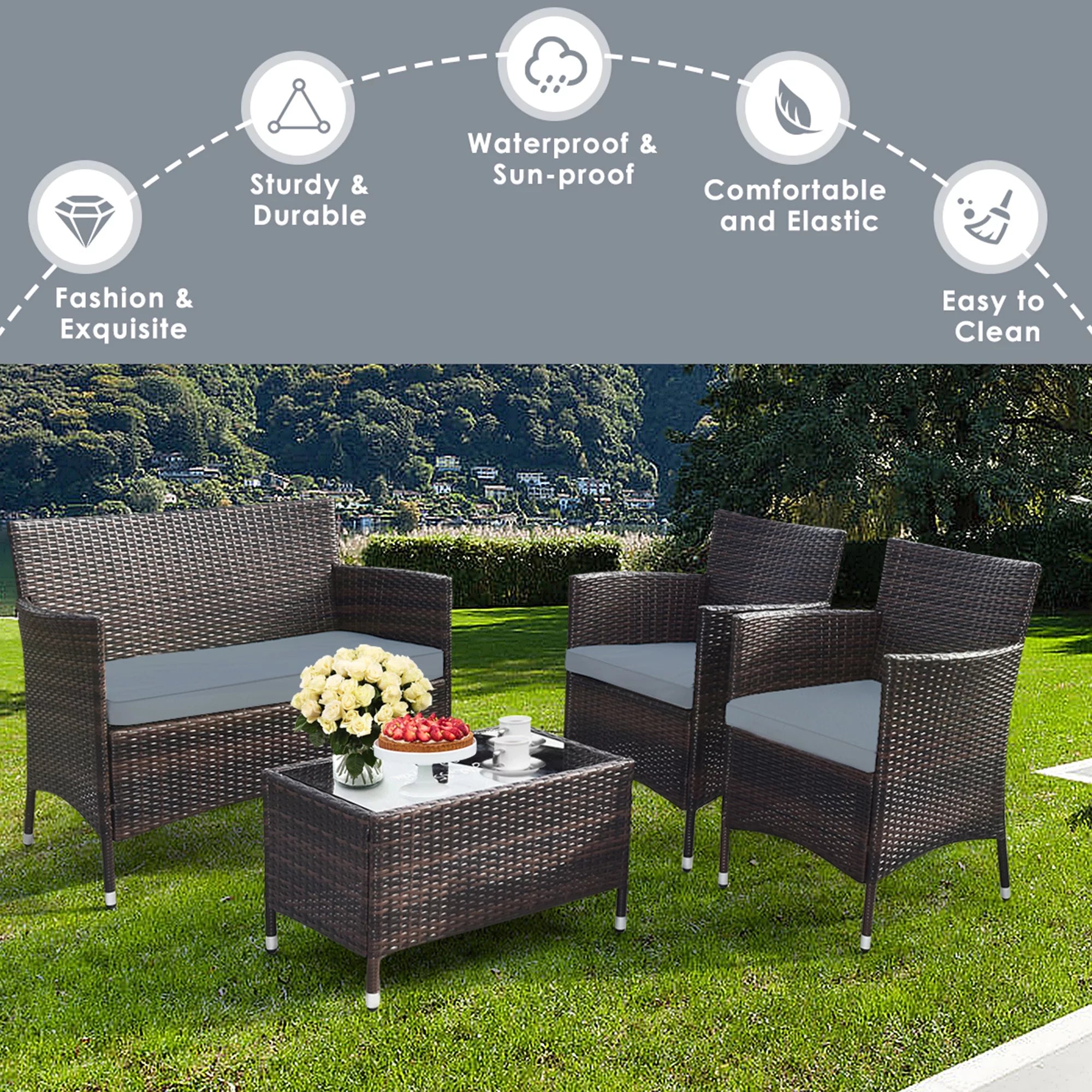 Patio Conversation Furniture Set | Patio Conversation Set | BNB Depot