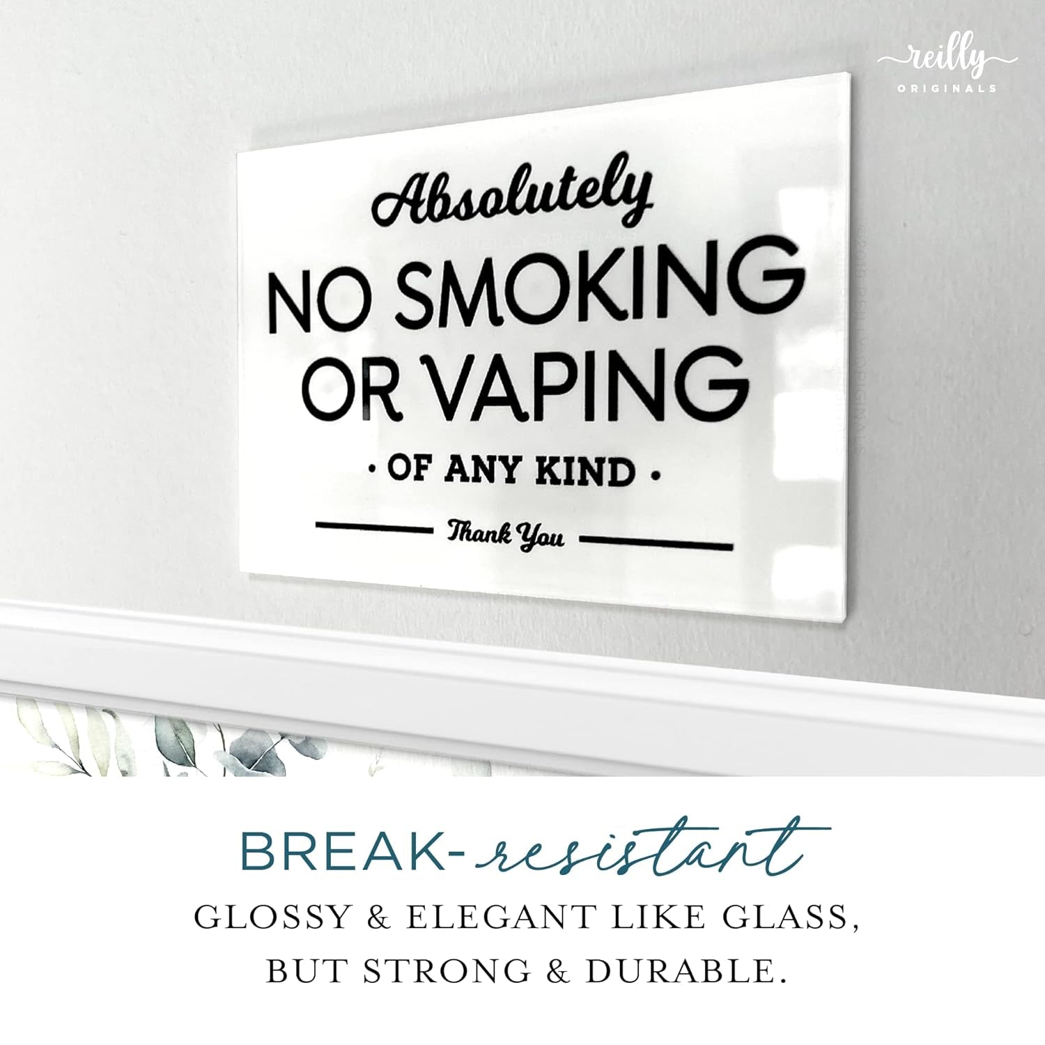 Absolutely No Smoking Sign | No Vaping Sign | BNB Depot