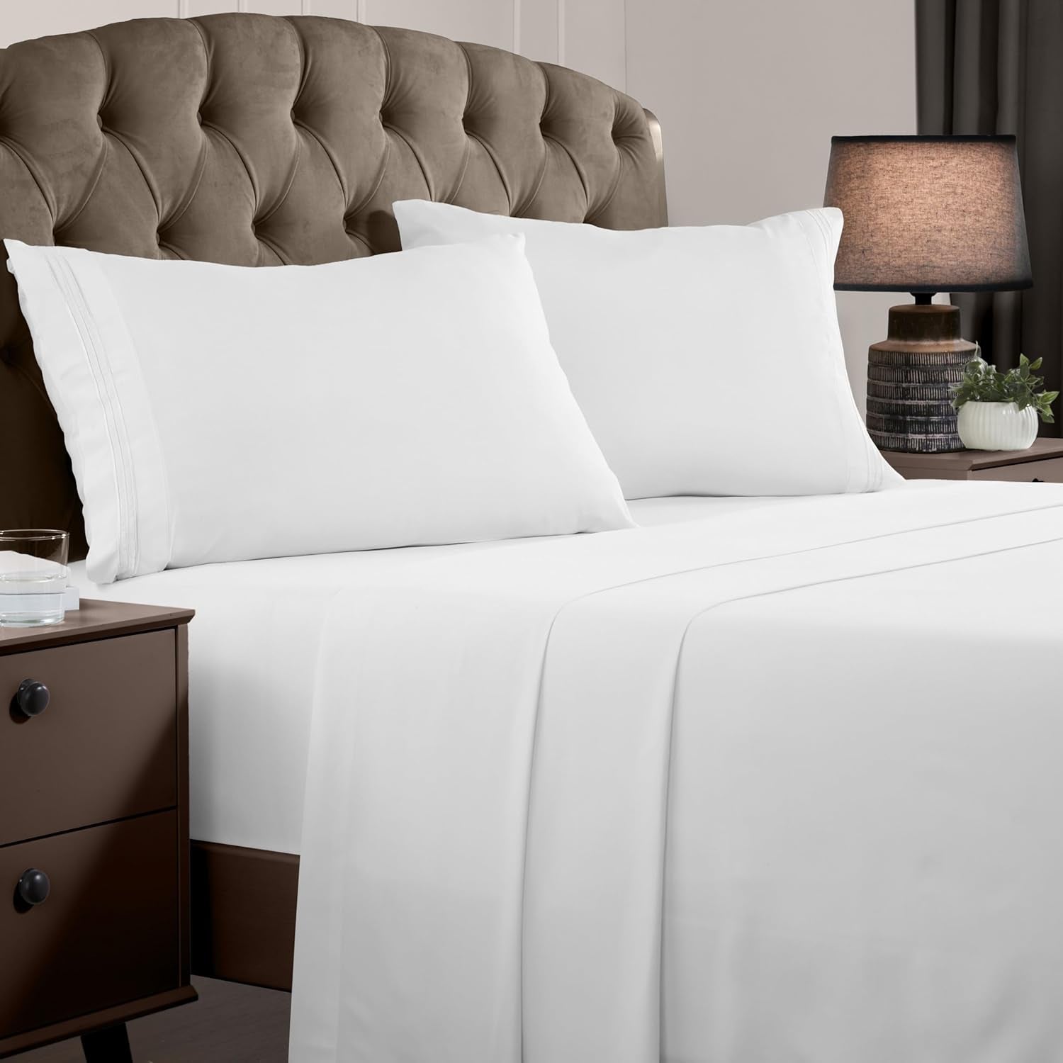 4 PC BNB Collection Bedding Sheets & Pillowcases - Hotel Luxury, Extra Soft Linens