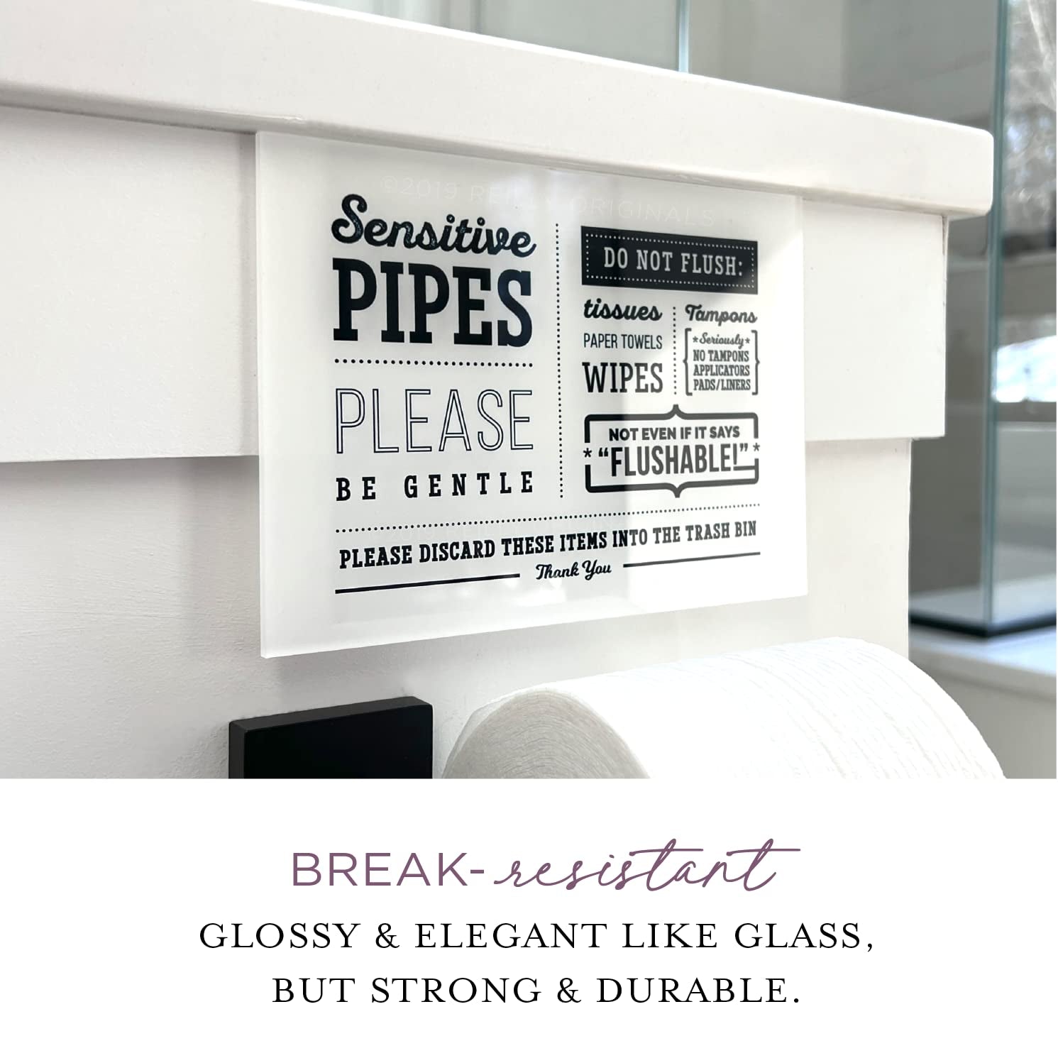 Sensitive Pipes Designer Bathroom Sign | Bathroom Sign | BNB Depot