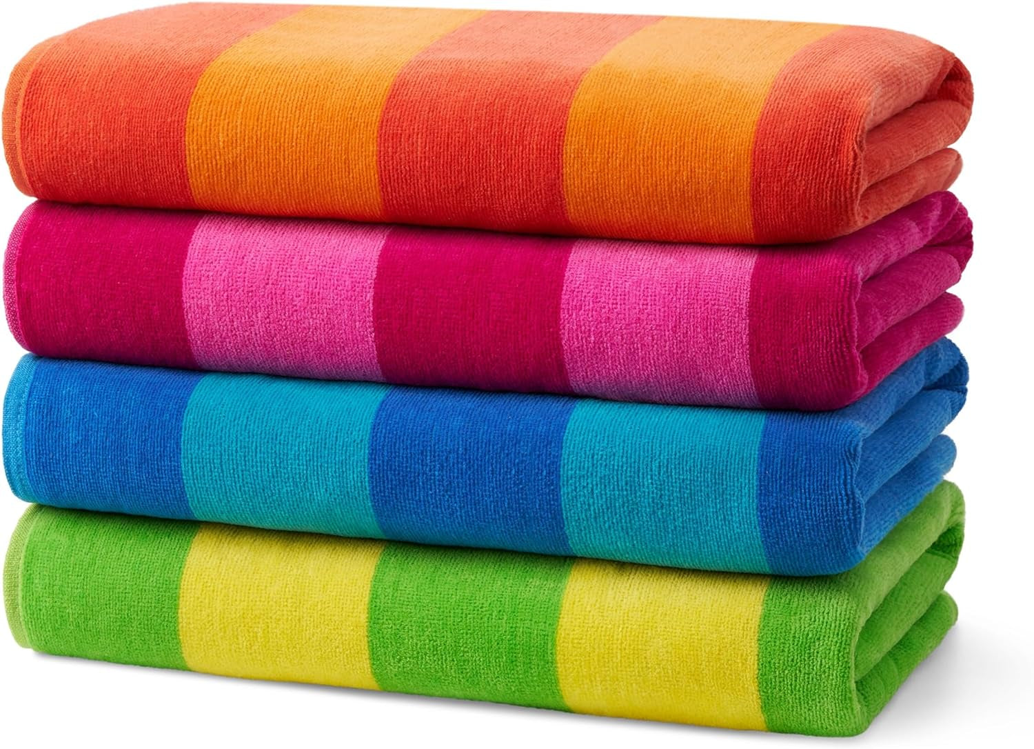 Velour Towels - Large Cotton Towels - Soft & Absorbent -  30” X 60” - 4 Pack