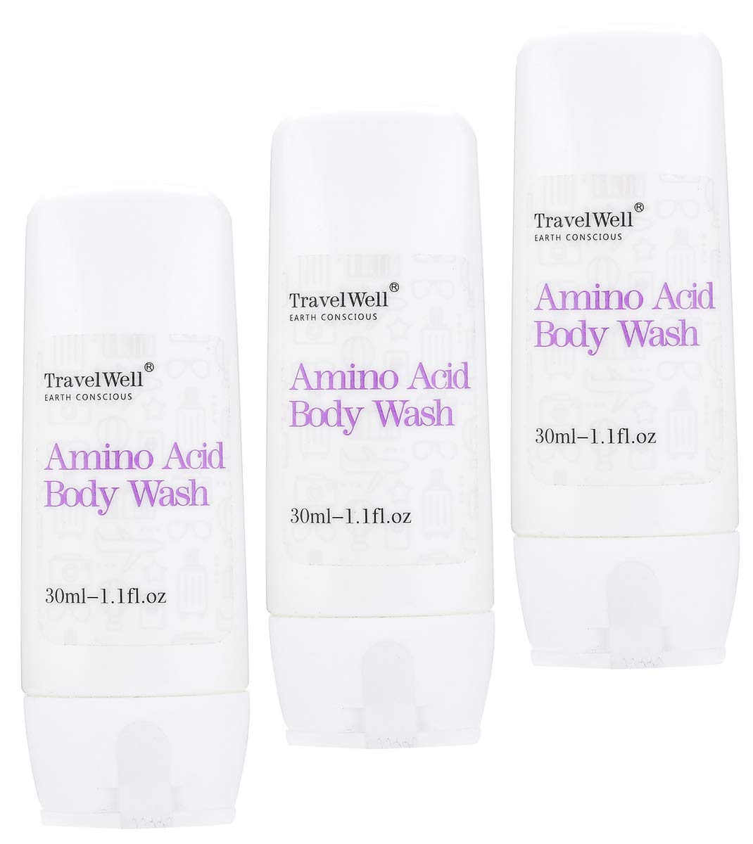 Individually Wrapped Travel Size Guest Body Wash 1.0 Fl Oz/30Ml 50 Bottles | Travel Size Toiletries | Hotel Toiletries Amenities