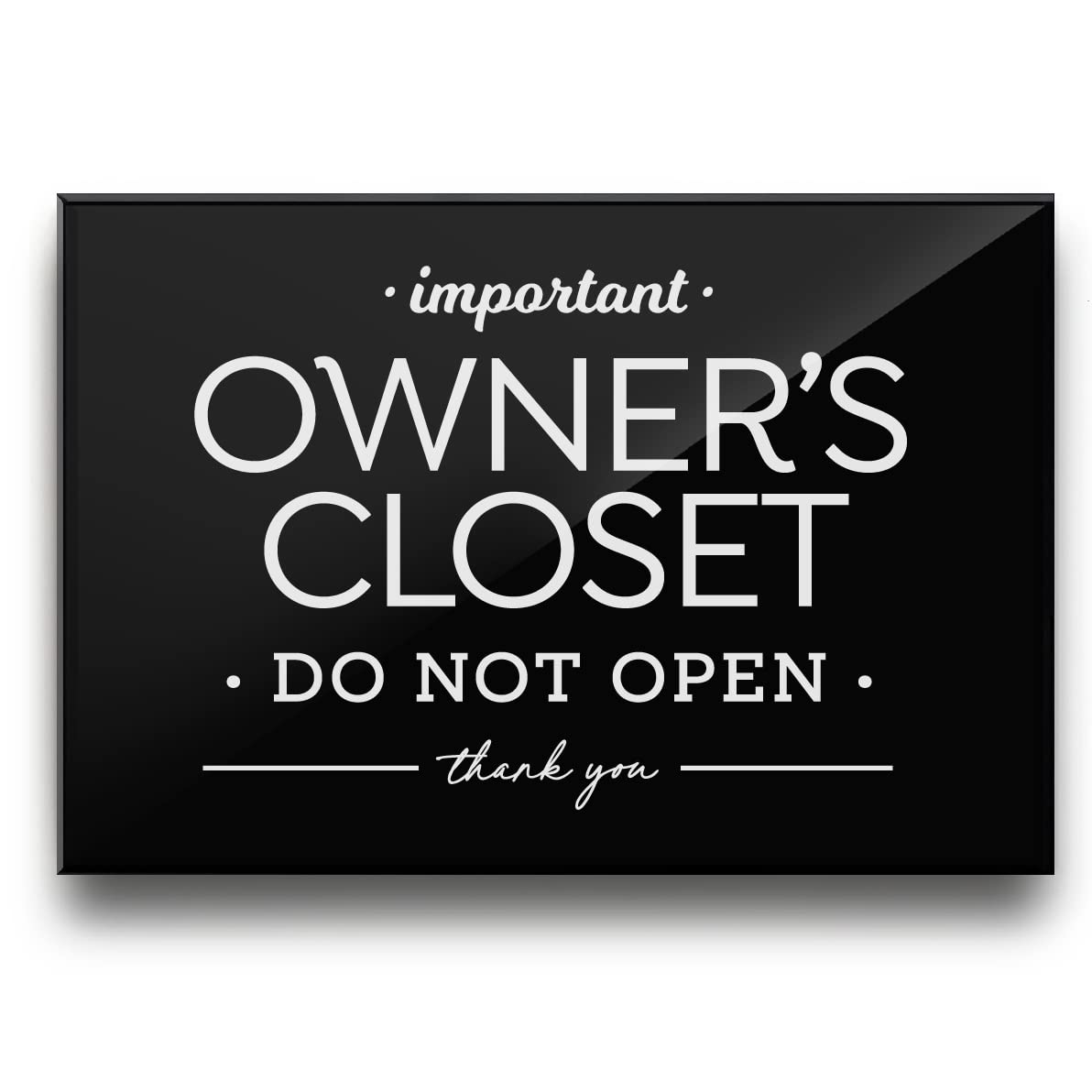 Owner'S Closet Do Not Open Sign | Designer Sign | BNB Depot