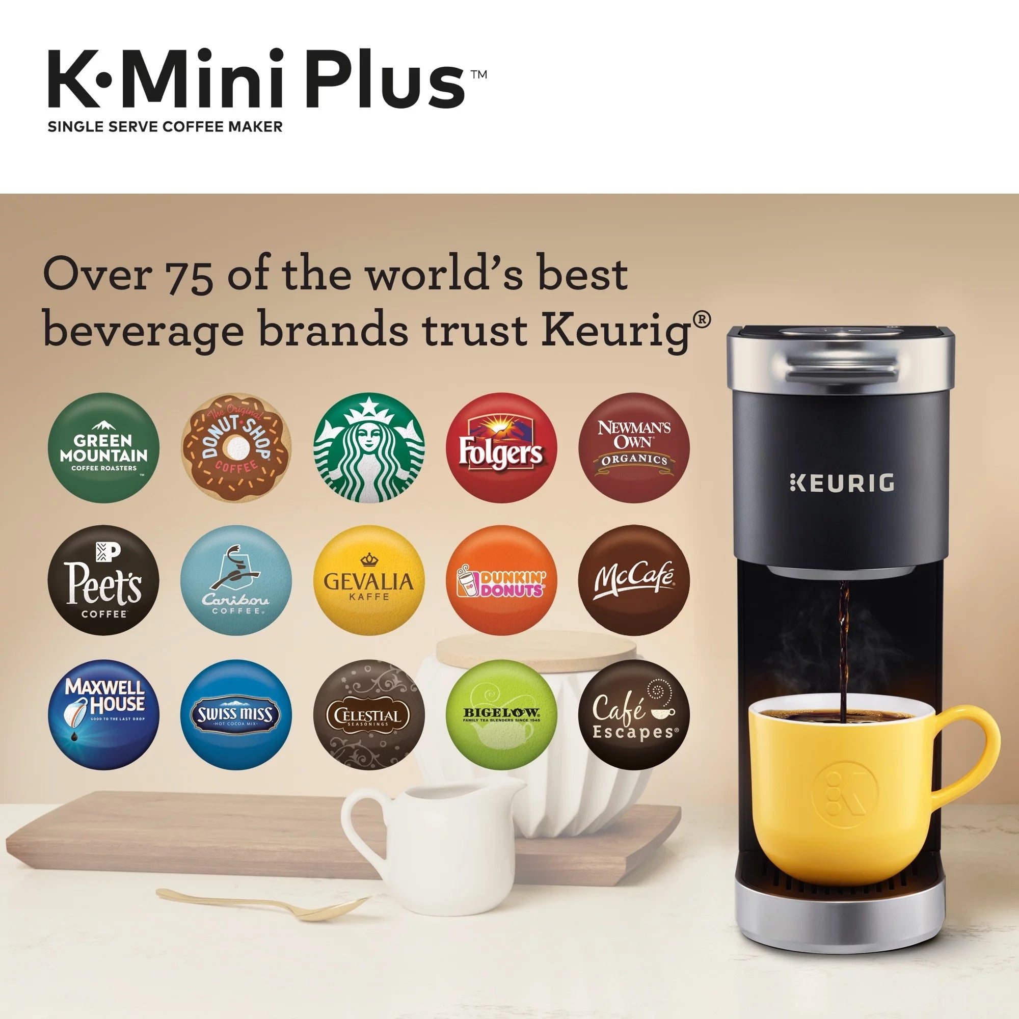 Keurig K-Mini plus Single Serve K-Cup Pod Coffee Maker, Color Selection