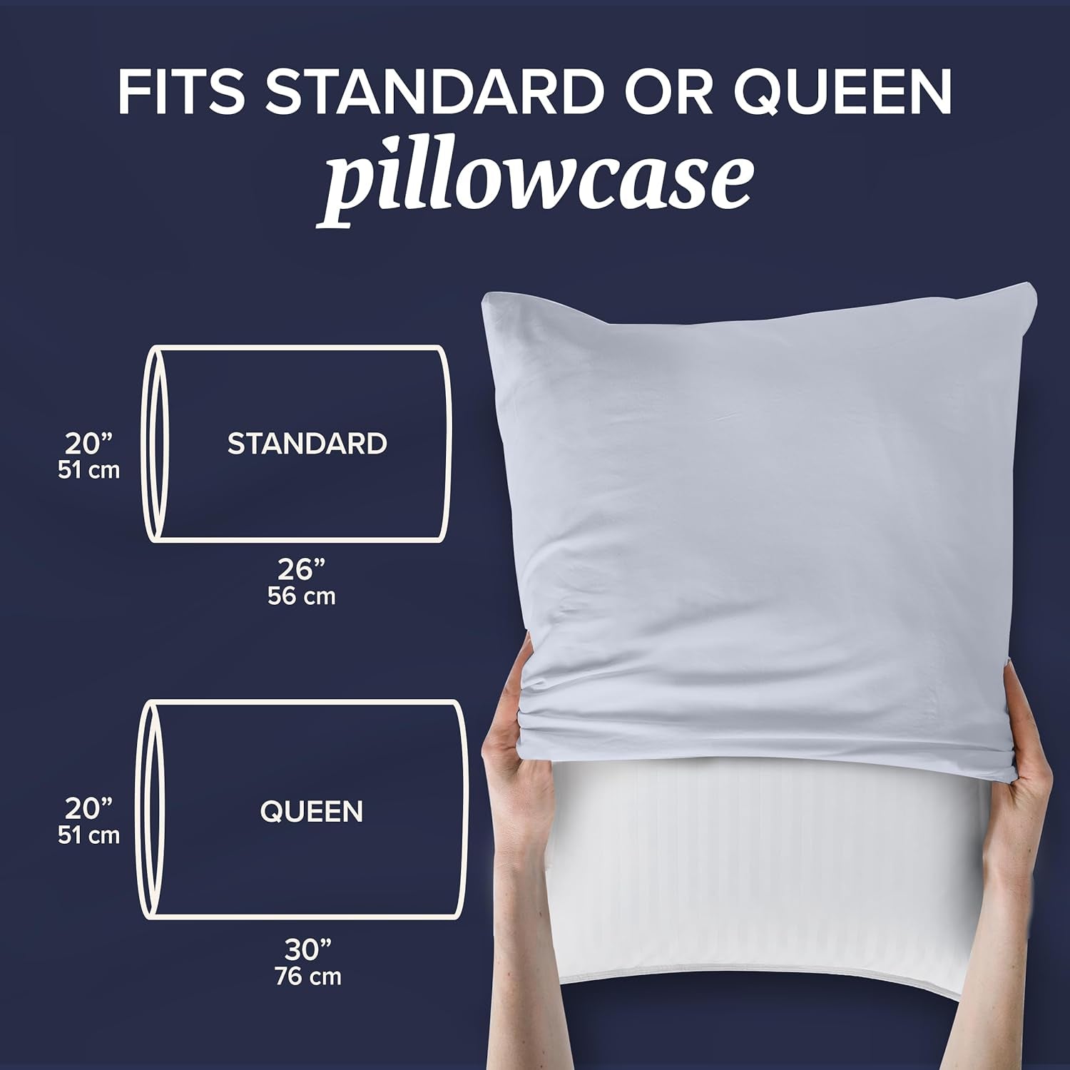 Bed Pillows Queen Size Set of 2 - down Alternative Bedding Gel Cooling Pillow