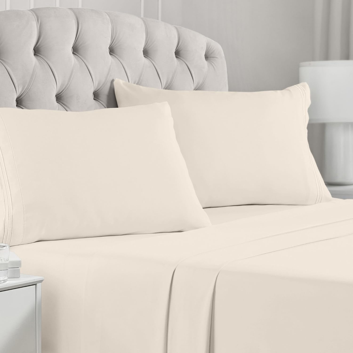 4 PC BNB Collection Bedding Sheets & Pillowcases - Hotel Luxury, Extra Soft Linens