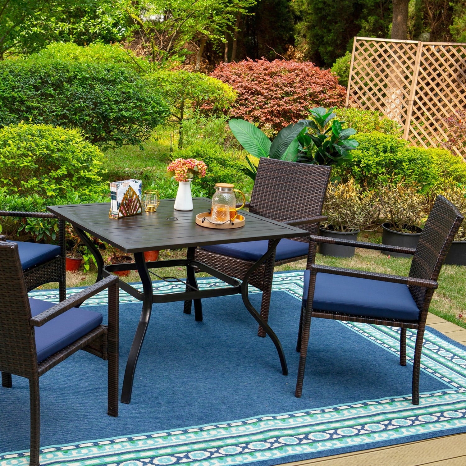 Outdoor Patio Dining Set | Rattan Chairs for Outdoor | BNB Depot