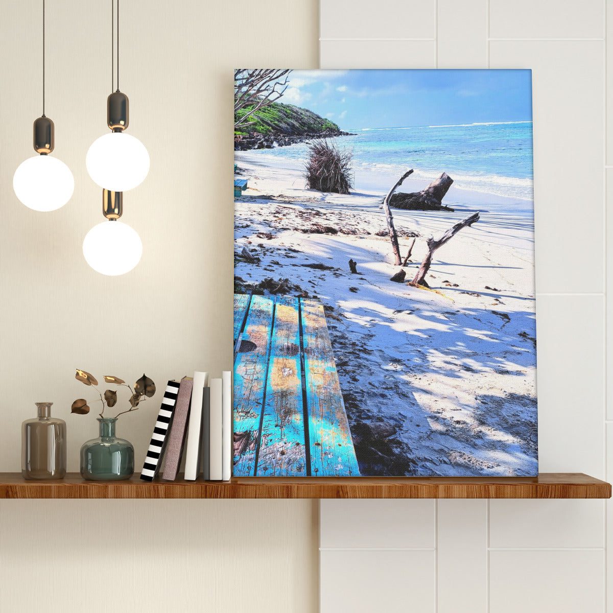 Portrait Canvas Prints - with Hooks - Beach Canvas Portrait with hooks digital Print