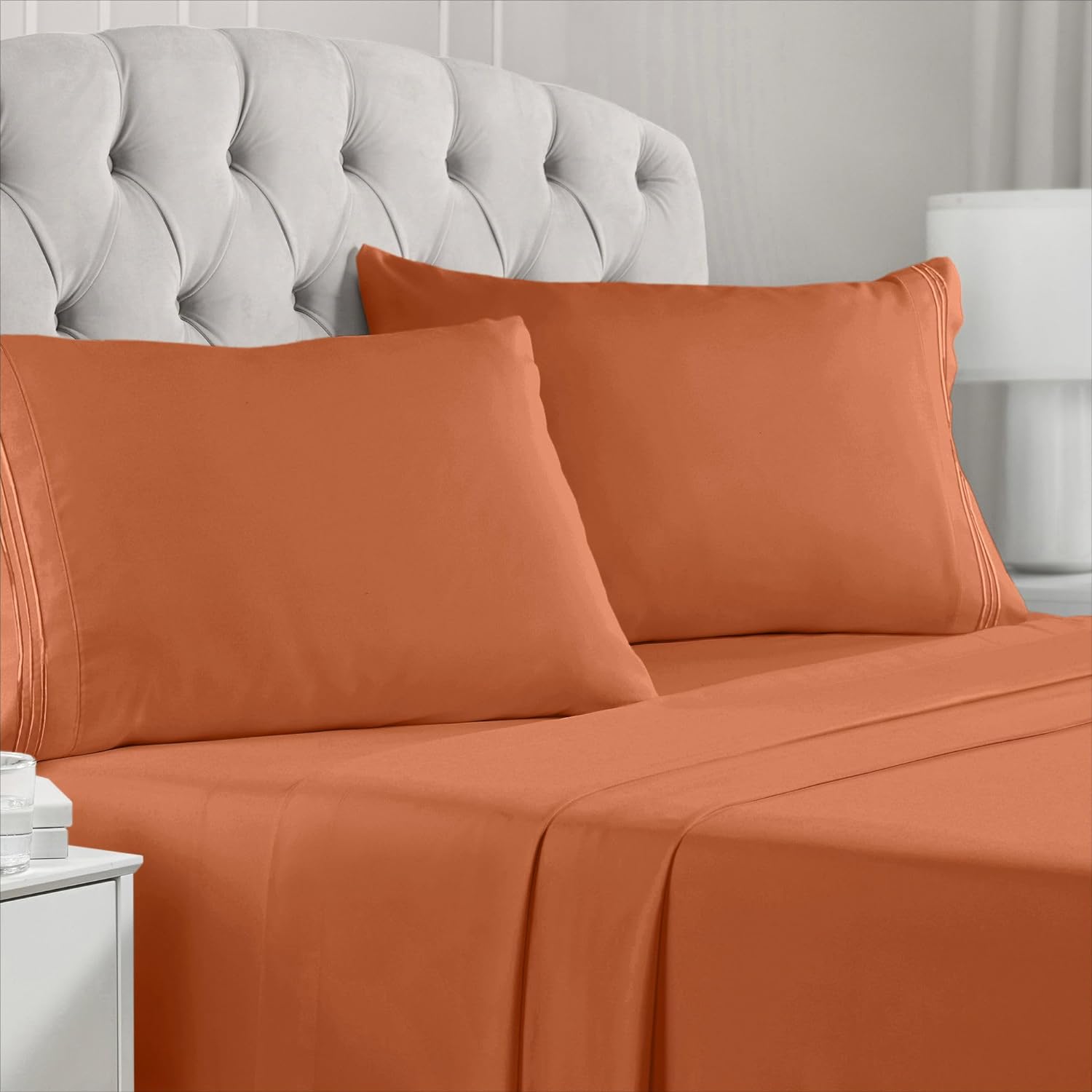 4 PC BNB Collection Bedding Sheets & Pillowcases - Hotel Luxury, Extra Soft Linens