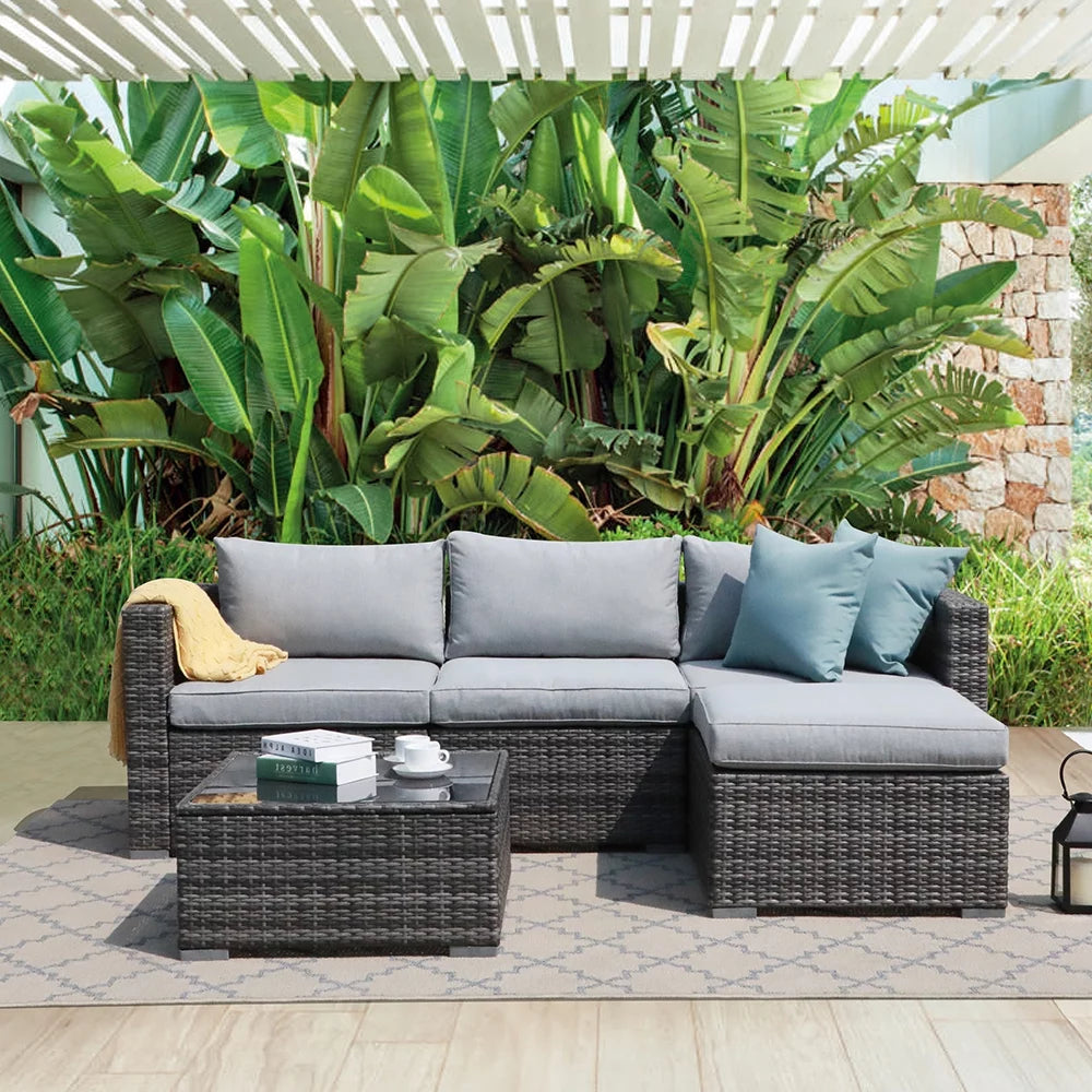 Light Grey Patio Furniture Set | Outdoor Conversation Set | BNB Depot