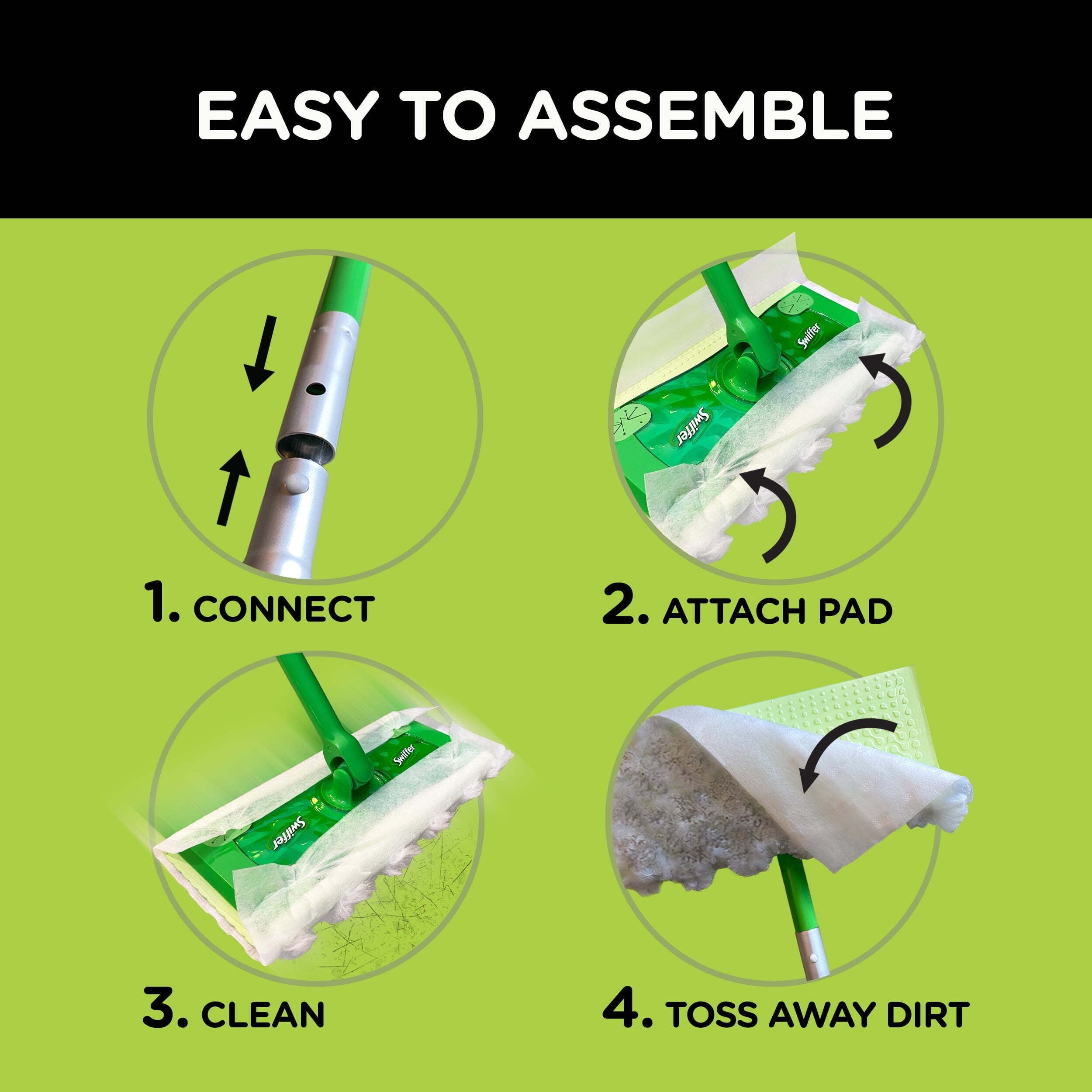 Sweeper 2-In-1 Sweep and Mop Starter Kit,1 Mop + 19 Refills