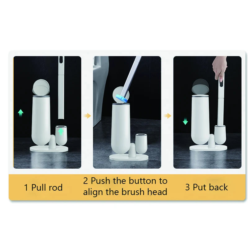 Disposable Toilet Brush Set - Convenient Bathroom Cleaning Solution