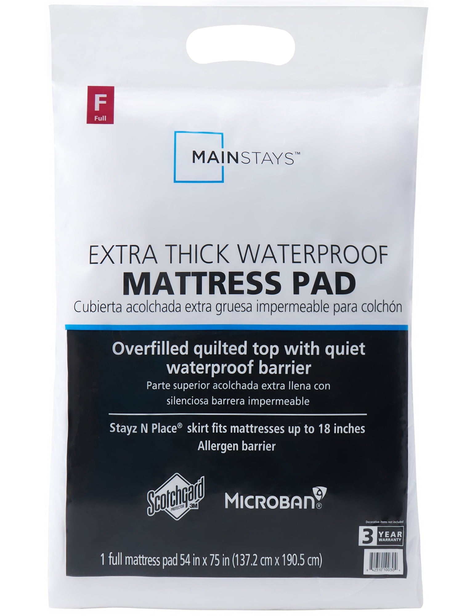 Extra Thick Waterproof Mattress Pad, Queen 60 in X 80 In