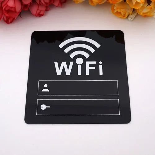 3D Acrylic Mirror WIFI Sign | Handwriting Wall Sticker | BNB Depot