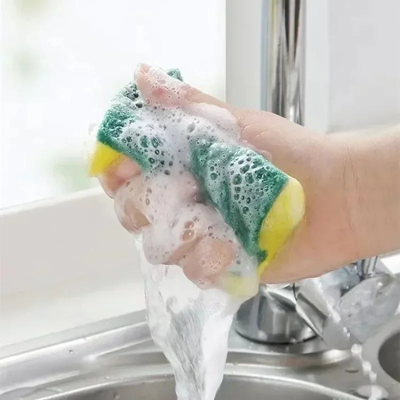 Highly Absorbent Double-Sided Sponge for Efficient Kitchen Cleaning