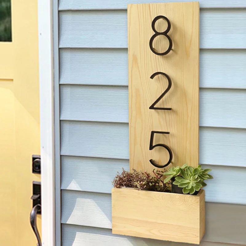 Elegant Floating Exterior House Numbers for Stylish Address Display