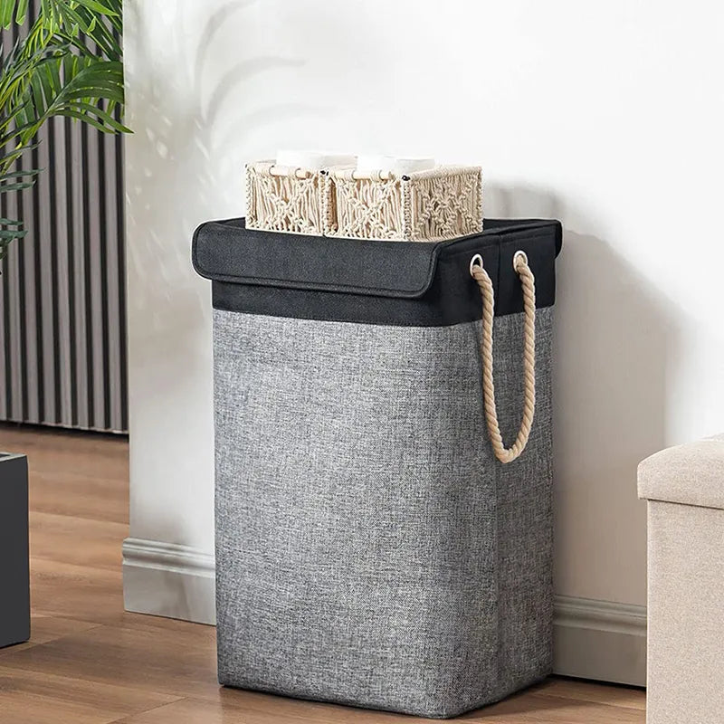 Large Capacity Foldable Laundry Hamper - Stylish and Practical Storage Solution