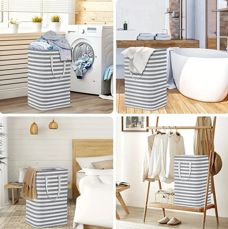 Collapsible Lightweight Laundry Hampers - Large Organizer with Reinforced Handles