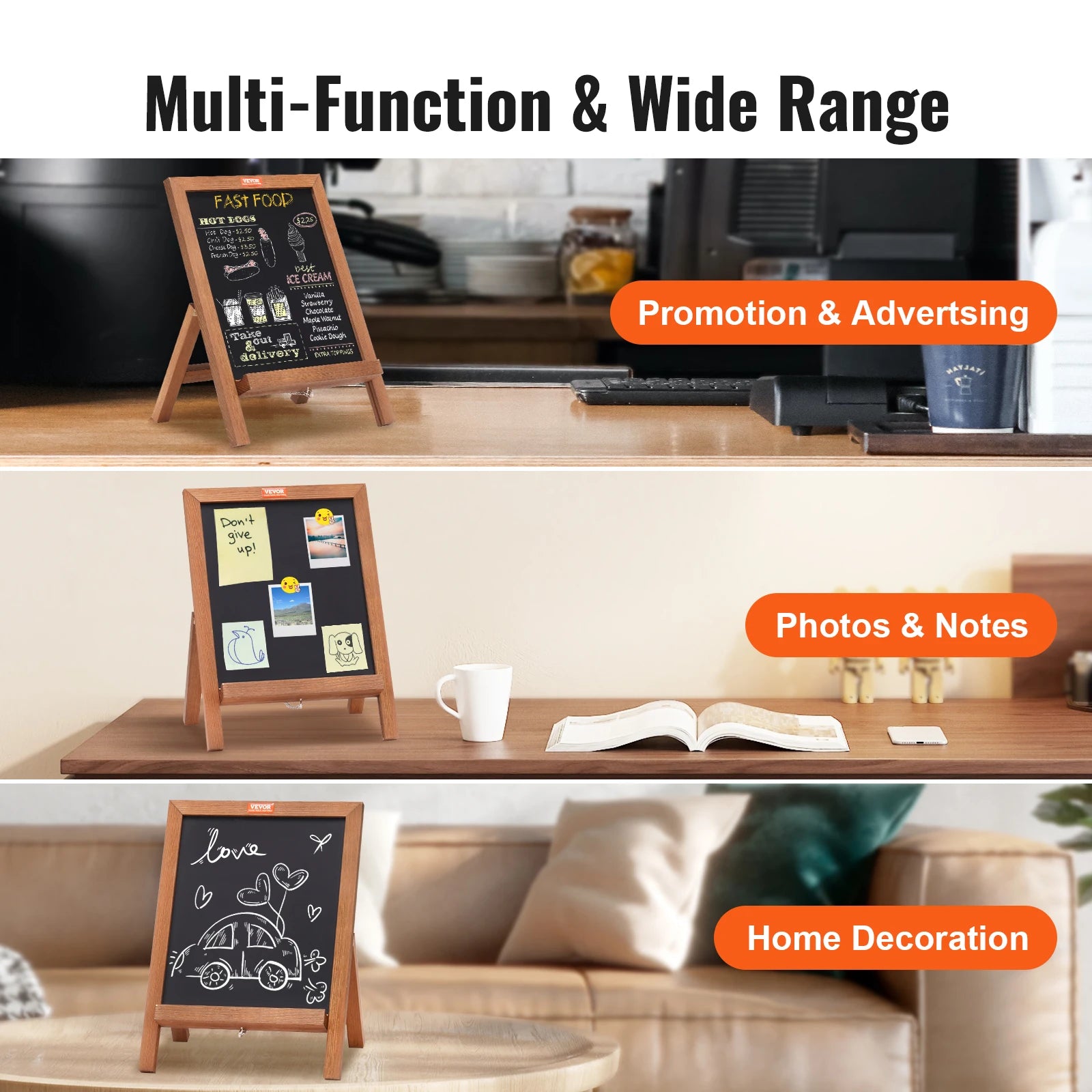 Versatile Magnetic Chalkboard Sign for Creative Messaging and Organization