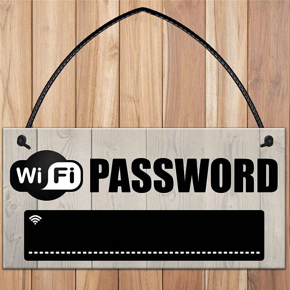 Charming Wooden WiFi Password Sign: Decorate Your Space with Style