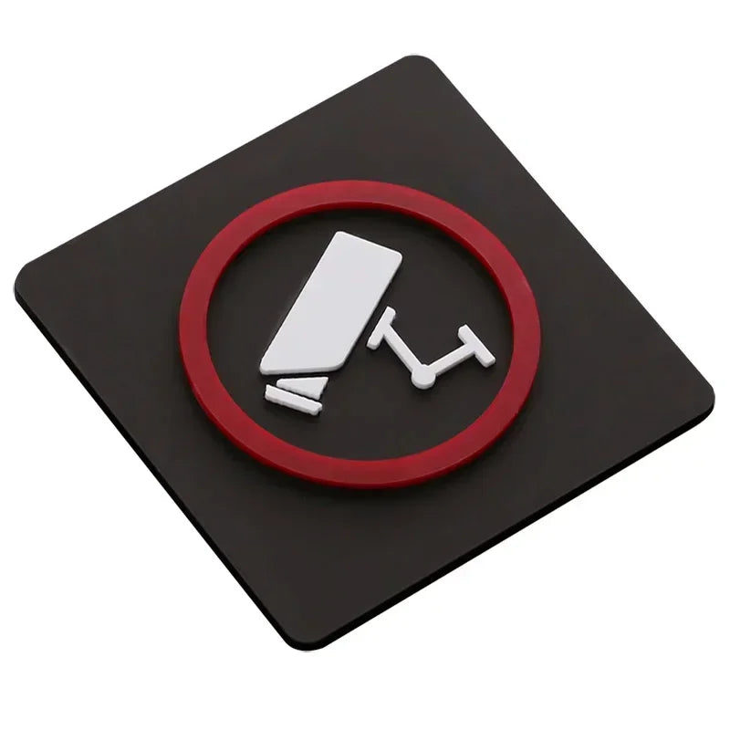 Modern Acrylic Warning Sign: WIFI, No Smoking, No Trespassing - Versatile Signage for Public Spaces