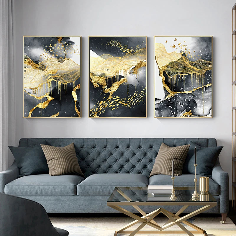 Elevate Your Space with Abstract Marble Canvas Art