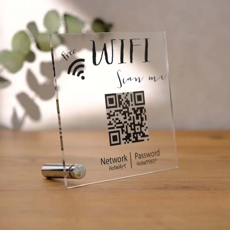 Custom Personalised WiFi Password QR Code Sign for Airbnb, Office, Hostel, Hotel