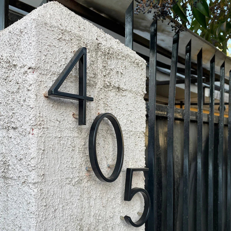 Elegant Floating Exterior House Numbers for Stylish Address Display