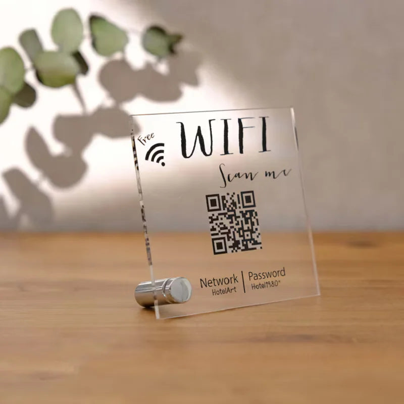 Custom Personalised WiFi Password QR Code Sign for Airbnb, Office, Hostel, Hotel