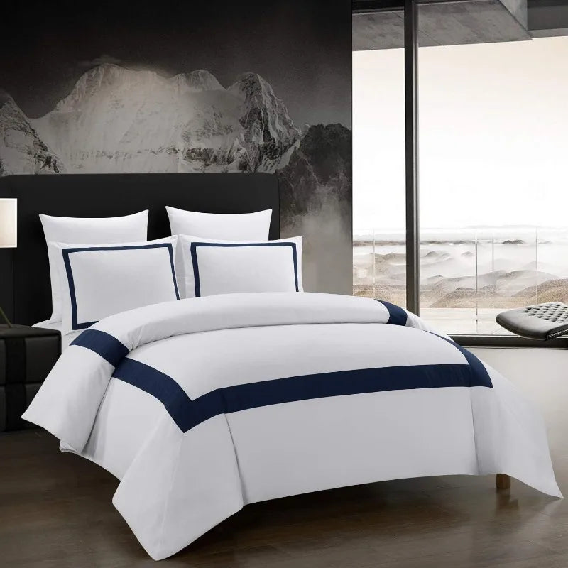 Luxurious Microfiber Duvet Cover Set - Geometric Patterned Bedding Collection