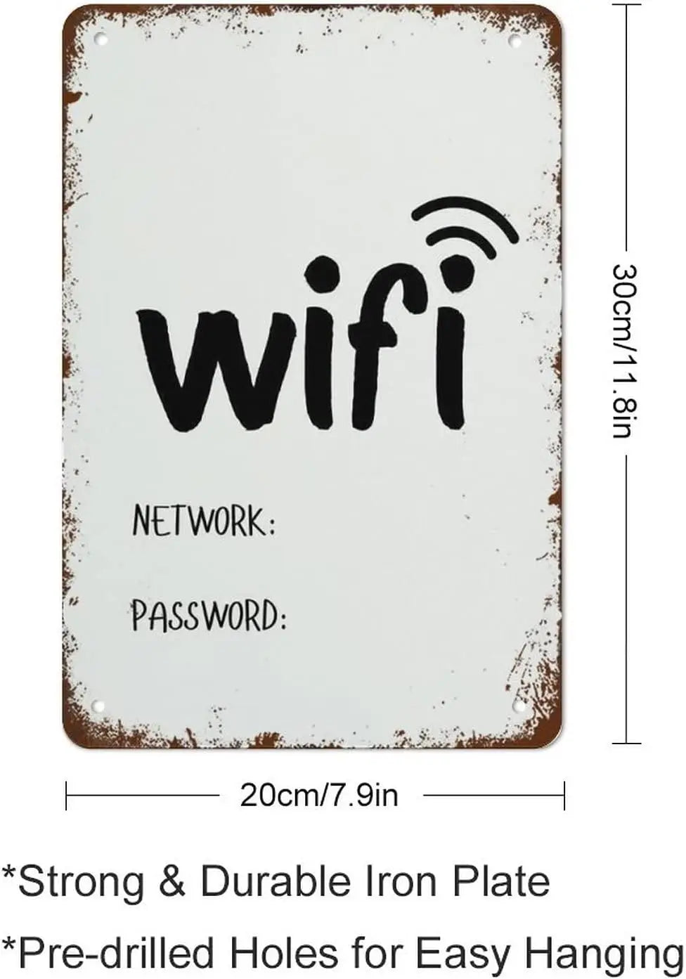 Funny Vintage WiFi Password Metal Sign - Welcome Guests with Style