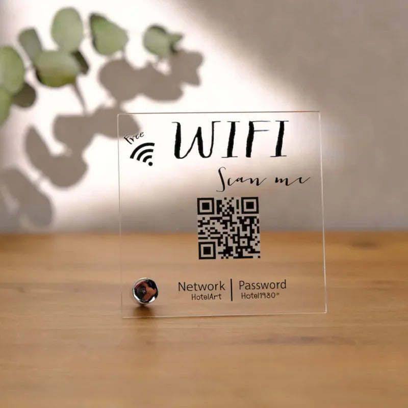 Custom Personalised WiFi Password QR Code Sign for Airbnb, Office, Hostel, Hotel