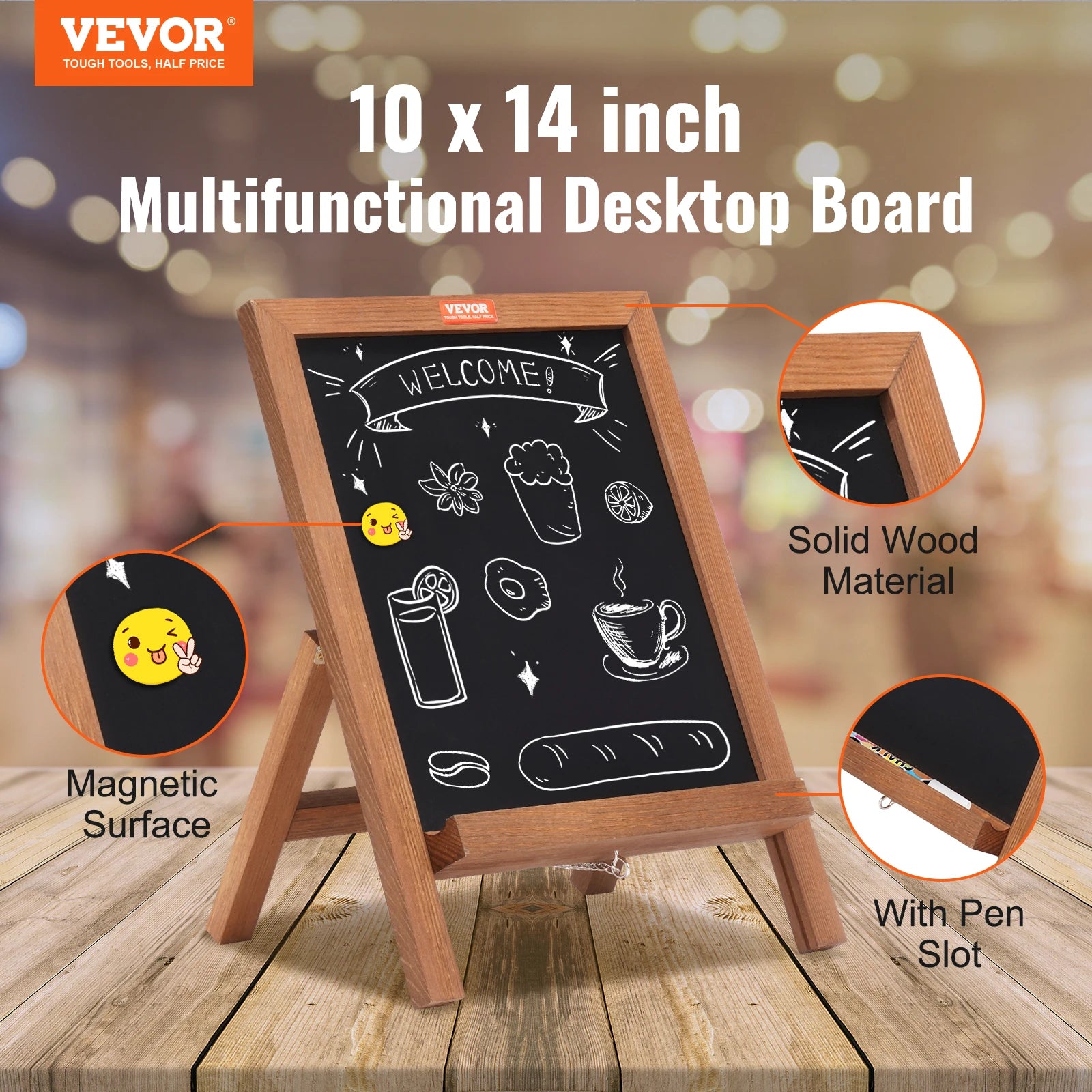 Versatile Magnetic Chalkboard Sign for Creative Messaging and Organization