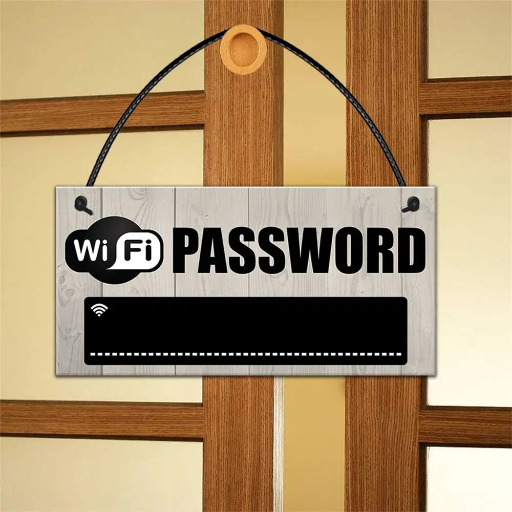 Charming Wooden WiFi Password Sign: Decorate Your Space with Style