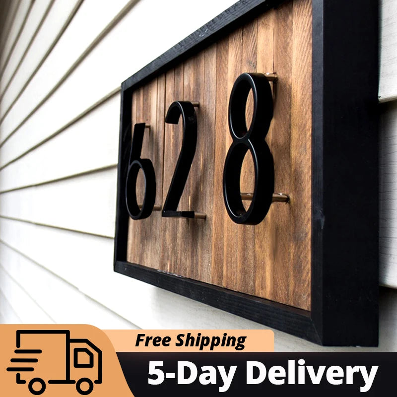 Elegant Floating Exterior House Numbers for Stylish Address Display