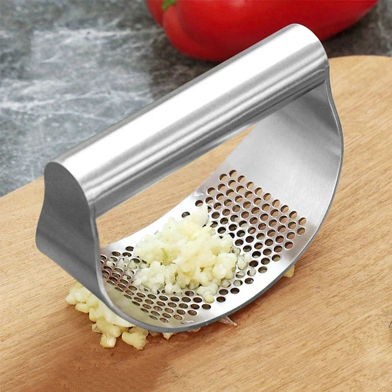 Effortless Garlic Mastery: Stainless Steel Manual Garlic Press