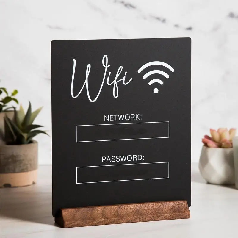 Streamline Your Connectivity: Acrylic WiFi Sign Display Stand