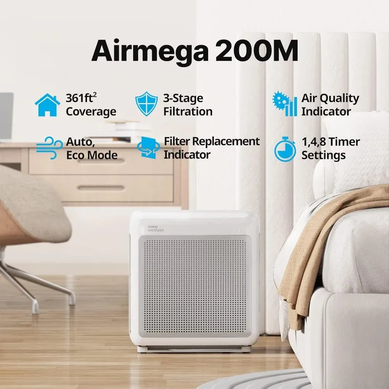 Breathe Easy with Coway Airmega 200M Air Purifier - Your Airbnb's Essential Companion!