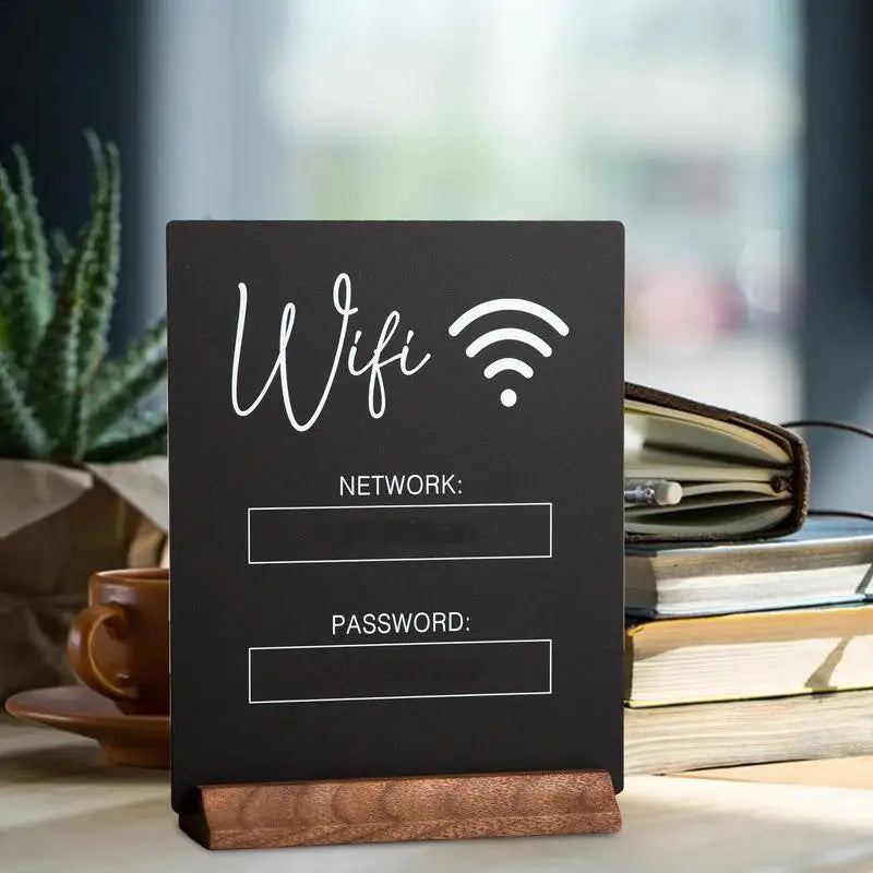 Streamline Your Connectivity: Acrylic WiFi Sign Display Stand