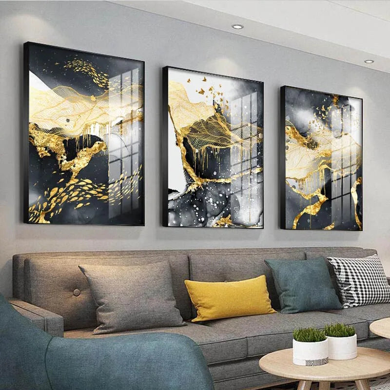 Elevate Your Space with Abstract Marble Canvas Art