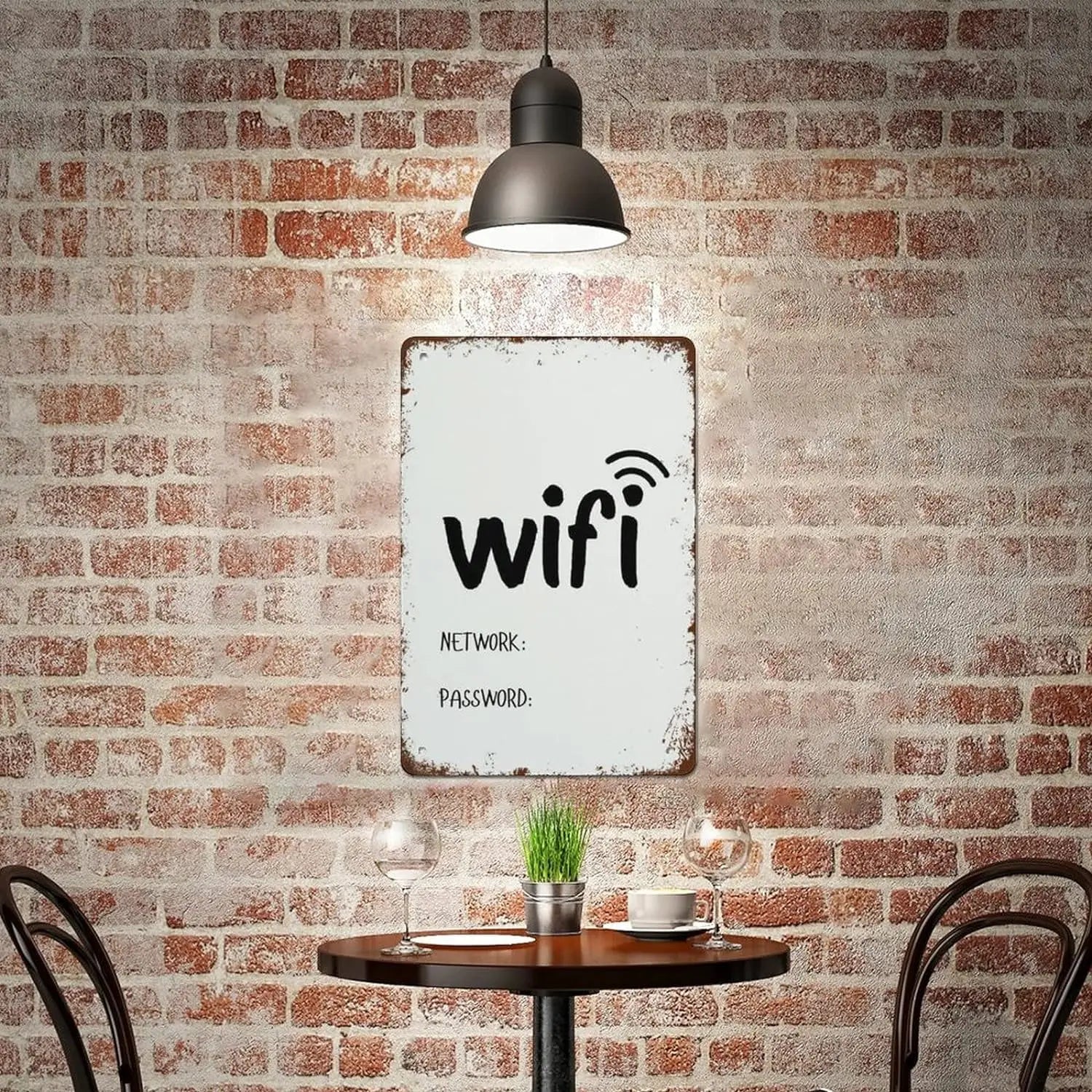 Funny Vintage WiFi Password Metal Sign - Welcome Guests with Style