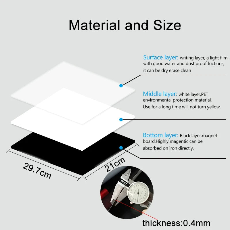 A4 Magnetic Dry Erase Board | Flexible Dry Erase Board | BNB Depot