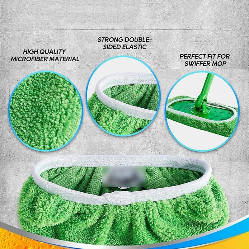 Microfiber Mop Cloth - Reusable Scouring Pad for Swiffer Flat Mops