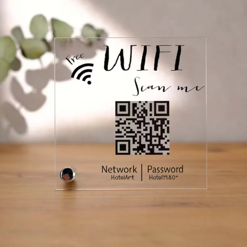 Custom Personalised WiFi Password QR Code Sign for Airbnb, Office, Hostel, Hotel