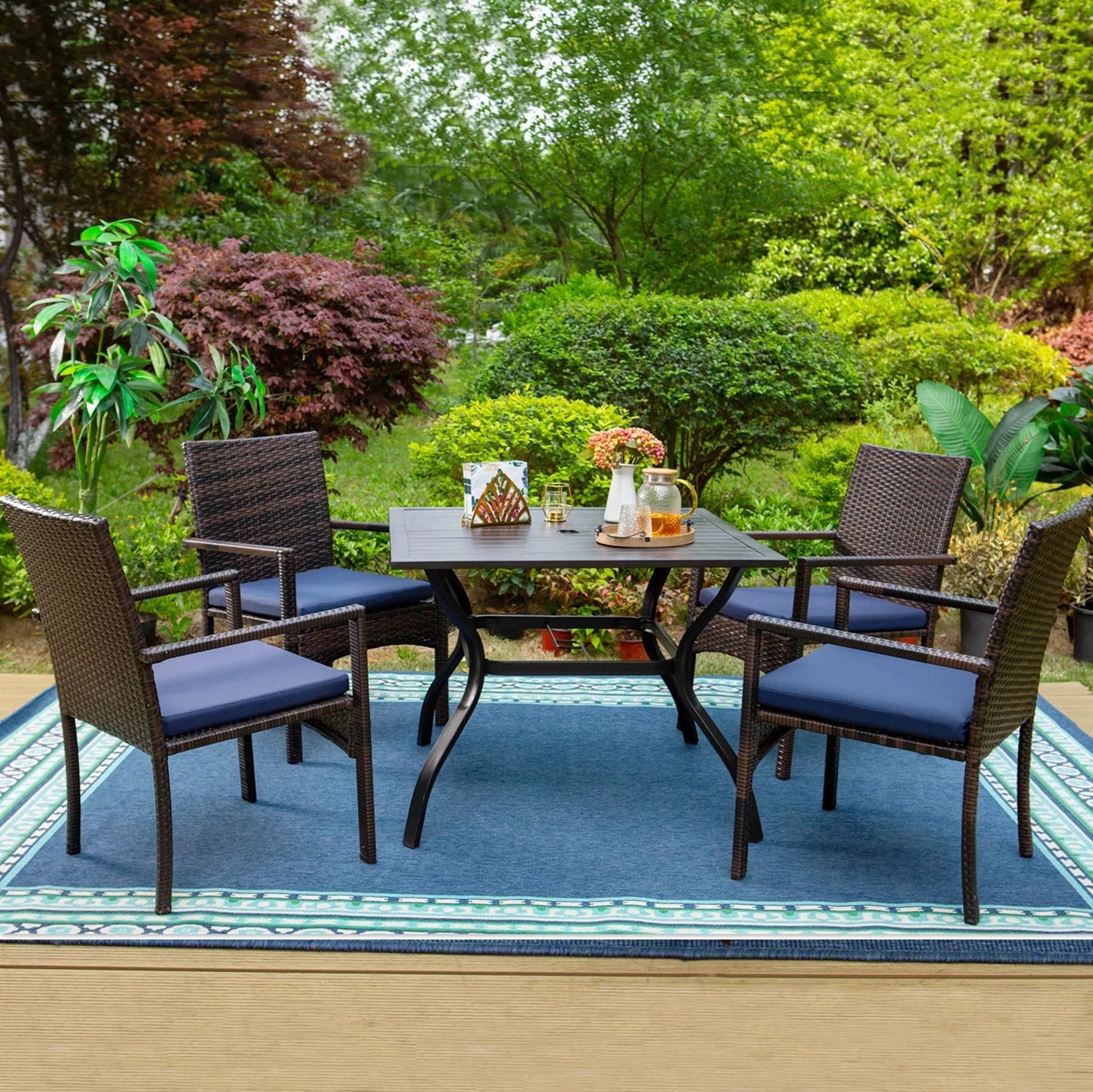 Outdoor Patio Dining Set | Rattan Chairs for Outdoor | BNB Depot