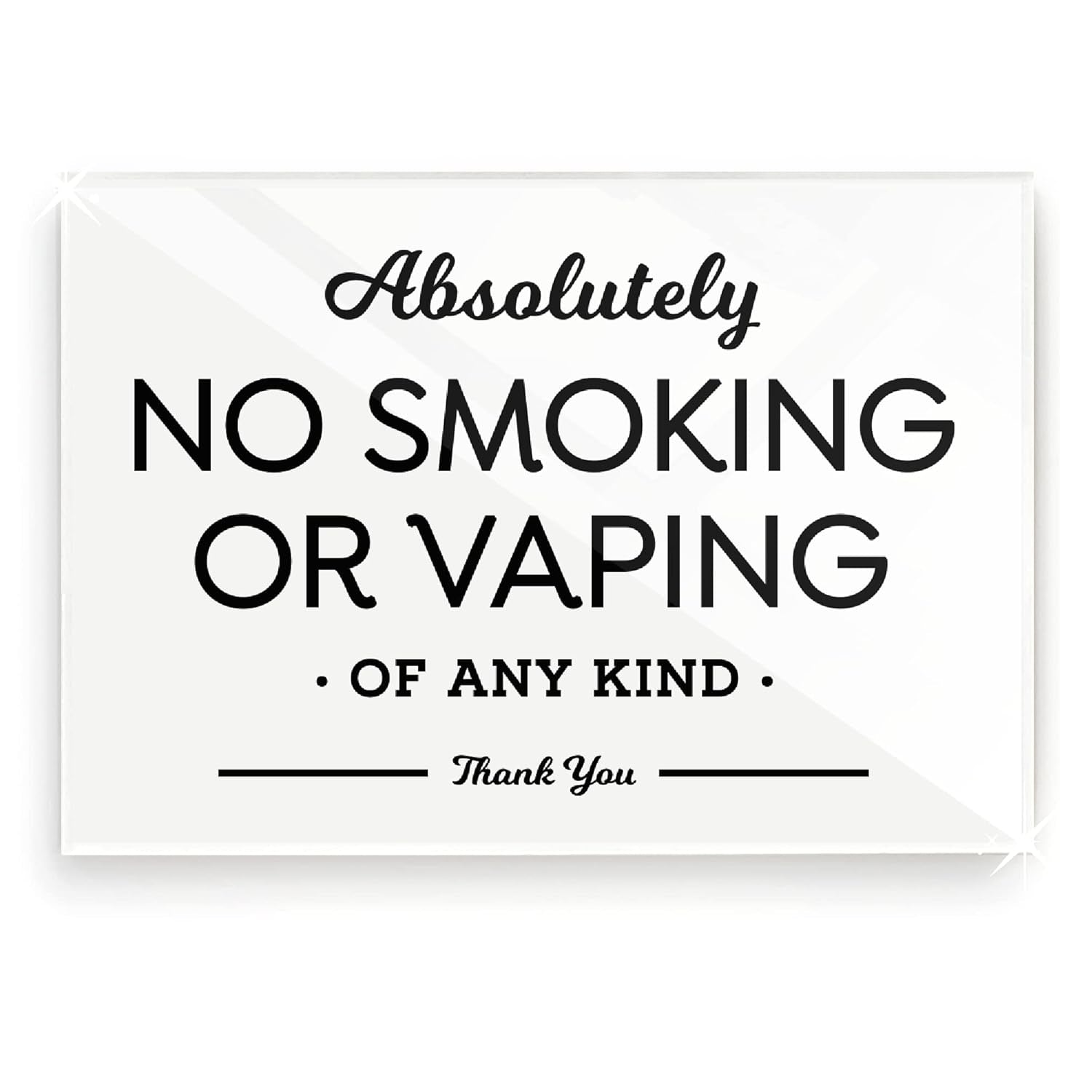 Absolutely No Smoking Sign | No Vaping Sign | BNB Depot